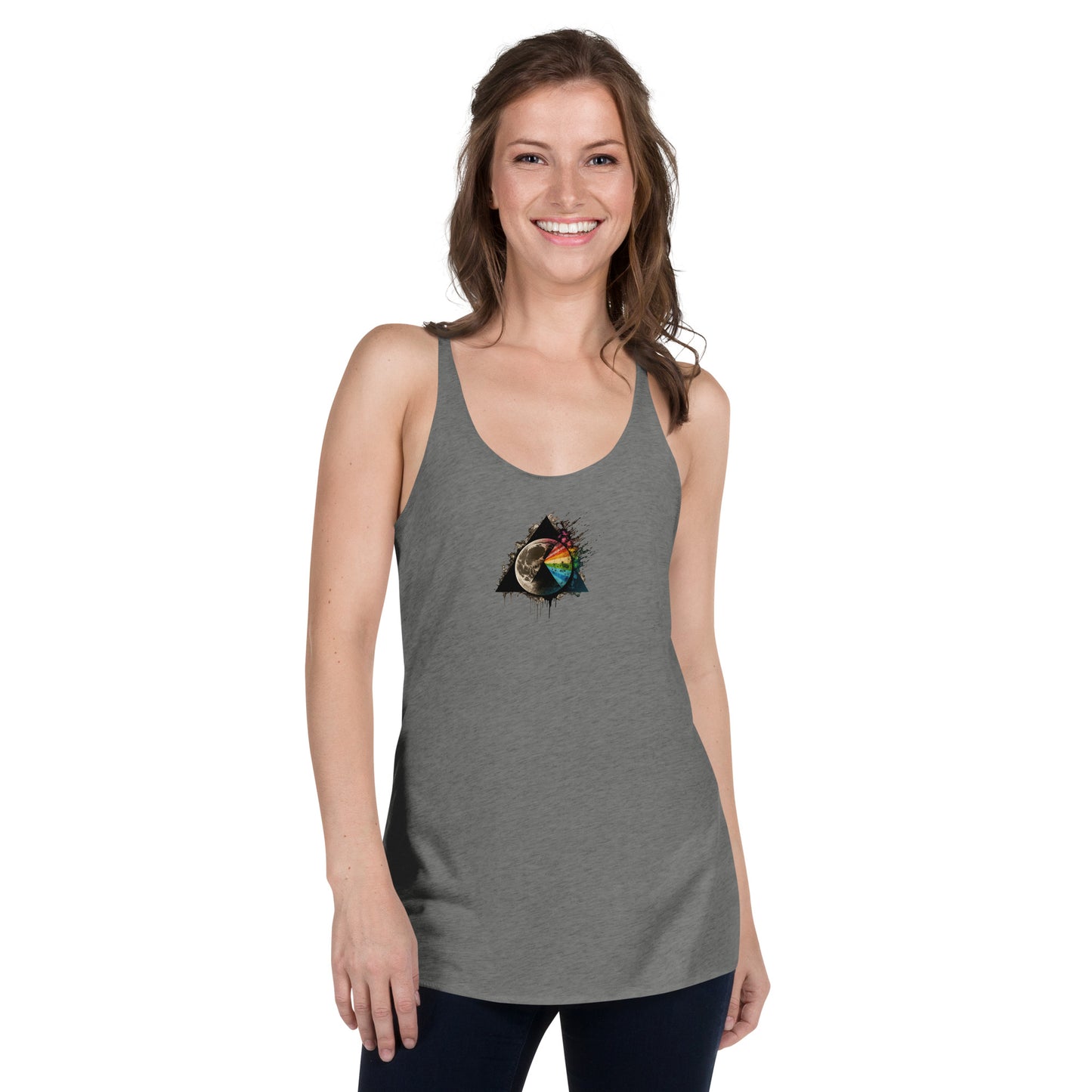 DOMINE, "Moon Blast," Women's Racerback Tank